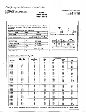 1N4814 Datasheet PDF New Jersey Semiconductor