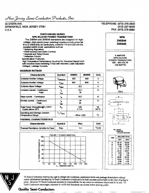 2N6545 Datasheet PDF New Jersey Semiconductor