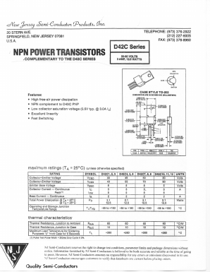 D42C2 Datasheet PDF New Jersey Semiconductor