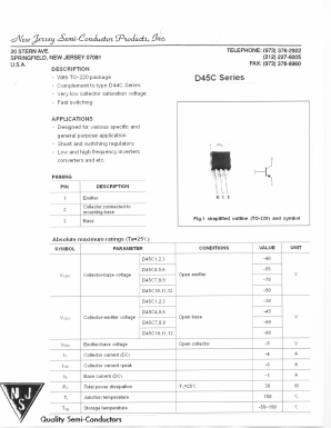 D45C7 Datasheet PDF New Jersey Semiconductor