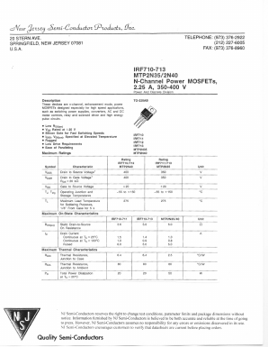 IRF713 Datasheet PDF New Jersey Semiconductor