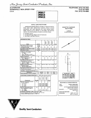 1N5818 Datasheet PDF New Jersey Semiconductor