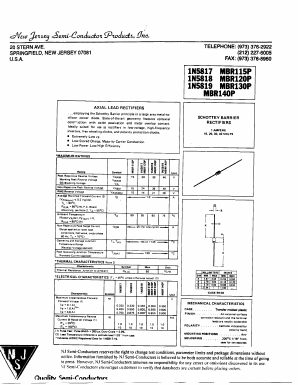MBR130P Datasheet PDF New Jersey Semiconductor