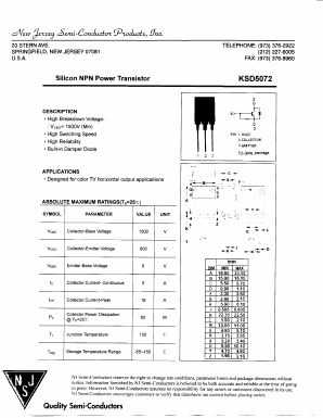 D5072_ Datasheet PDF New Jersey Semiconductor