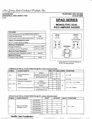 DPAD5 Datasheet PDF New Jersey Semiconductor
