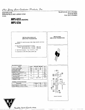 MPS-U56 Datasheet PDF New Jersey Semiconductor