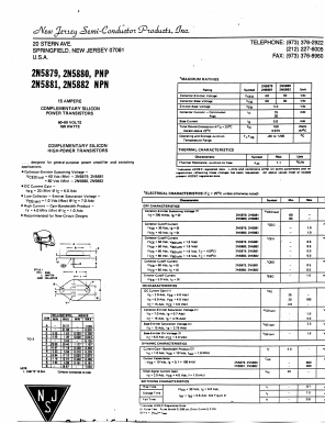 2N5879 Datasheet PDF New Jersey Semiconductor