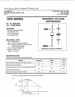 15KP85 Datasheet PDF New Jersey Semiconductor