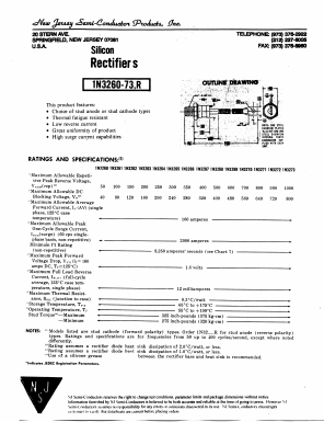 1N3260 Datasheet PDF New Jersey Semiconductor