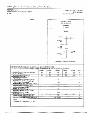 1N4942 Datasheet PDF New Jersey Semiconductor