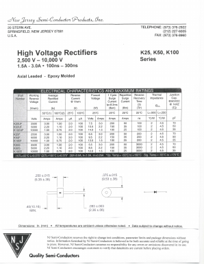 K100 Datasheet PDF New Jersey Semiconductor