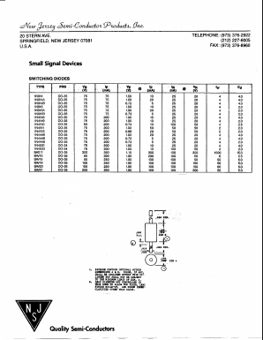 1N916_ Datasheet PDF New Jersey Semiconductor