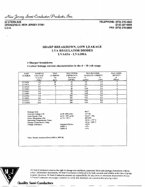 LVA75A Datasheet PDF New Jersey Semiconductor
