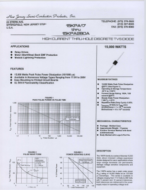 15KPA170C Datasheet PDF New Jersey Semiconductor