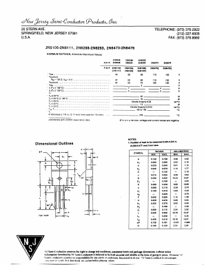 2N6474 Datasheet PDF New Jersey Semiconductor