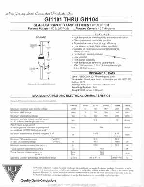 GI1102 Datasheet PDF New Jersey Semiconductor