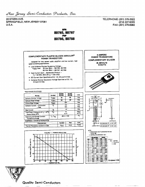 BD788 Datasheet PDF New Jersey Semiconductor