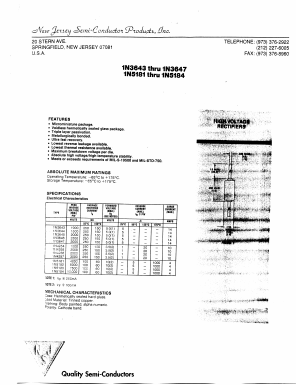 1N3643 Datasheet PDF New Jersey Semiconductor