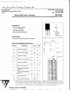C4428 Datasheet PDF New Jersey Semiconductor