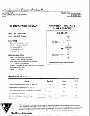 RT100KP400A Datasheet PDF New Jersey Semiconductor