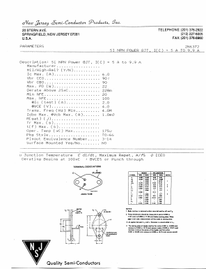2N6372_ Datasheet PDF New Jersey Semiconductor