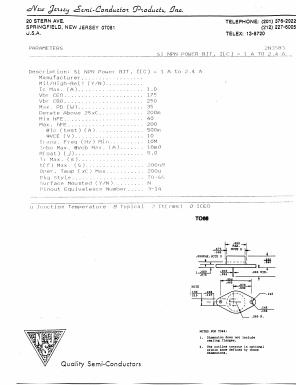 2N3583 Datasheet PDF New Jersey Semiconductor