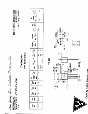 2N6725 Datasheet PDF New Jersey Semiconductor