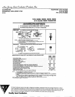 2N5000 Datasheet PDF New Jersey Semiconductor