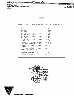 2N1620_ Datasheet PDF New Jersey Semiconductor