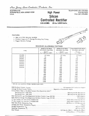 2N1915 Datasheet PDF New Jersey Semiconductor
