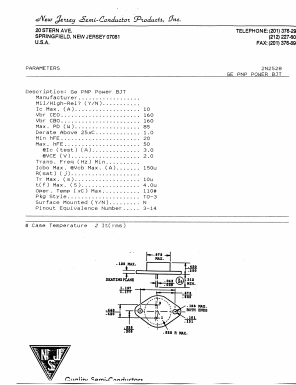 2N2528 Datasheet PDF New Jersey Semiconductor