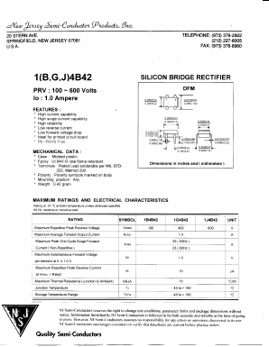 1B4B42 Datasheet PDF New Jersey Semiconductor