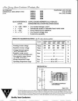 1N5614 Datasheet PDF New Jersey Semiconductor