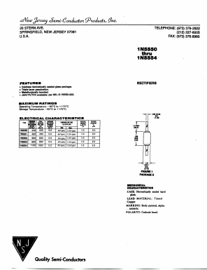1N5551 Datasheet PDF New Jersey Semiconductor