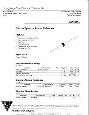 BZX55B22 Datasheet PDF New Jersey Semiconductor