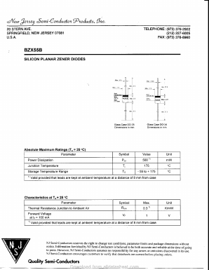 BZX55B68 Datasheet PDF New Jersey Semiconductor