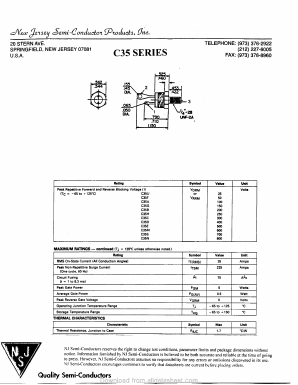 C35M Datasheet PDF New Jersey Semiconductor