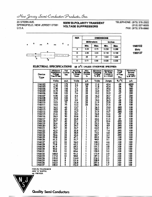 1N6136 Datasheet PDF New Jersey Semiconductor