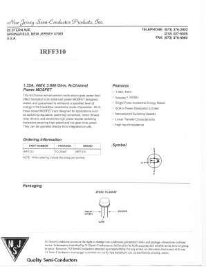 IRFF310 Datasheet PDF New Jersey Semiconductor