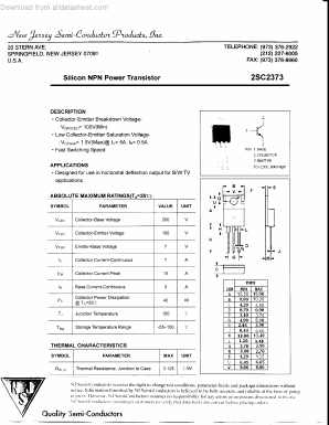 2SC2373 Datasheet PDF New Jersey Semiconductor