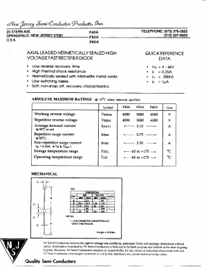 F60A Datasheet PDF New Jersey Semiconductor