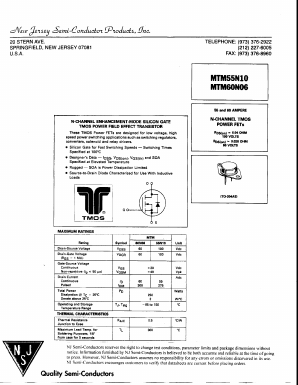 MTM55N10 Datasheet PDF New Jersey Semiconductor