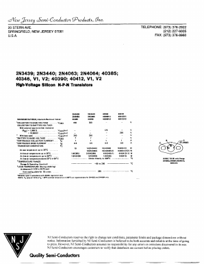40412 Datasheet PDF New Jersey Semiconductor