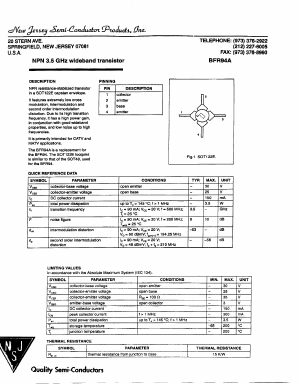 BFR94A Datasheet PDF New Jersey Semiconductor