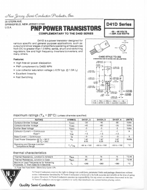 D41D5 Datasheet PDF New Jersey Semiconductor