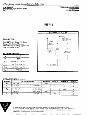 1N5719 Datasheet PDF New Jersey Semiconductor