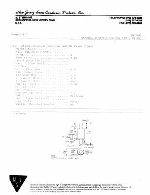 1N23WG Datasheet PDF New Jersey Semiconductor