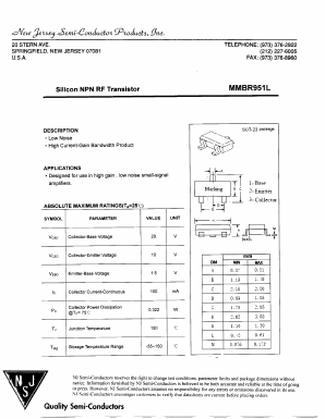 MMBR951L Datasheet PDF New Jersey Semiconductor