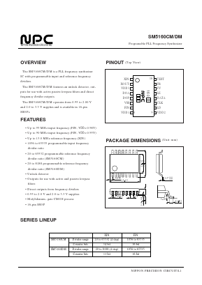 SM5160 Datasheet PDF Nippon Precision Circuits 