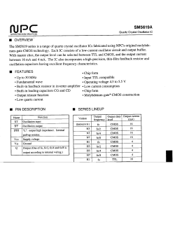 SM5619K1 Datasheet PDF Nippon Precision Circuits 